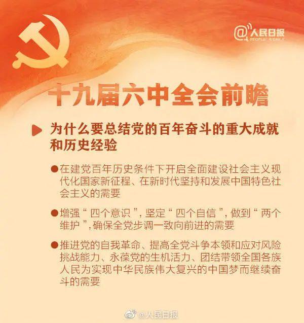 敲黑板！十九屆六中全會知識點來了